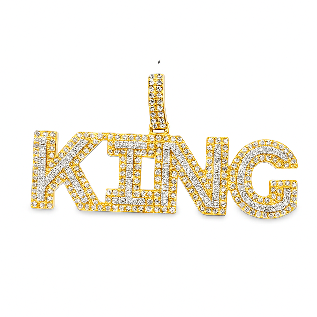 10K Yellow Gold 0.68 CTW KING Diamond Pendant