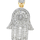 Hamsa Hand Pendant 0.75 ctw Diamond 10K Yellow Gold | Two-Tone | Jewelry Palace