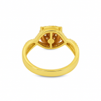 10K Yellow Gold Diamond Ring 0.51 ctw | Square Cluster with Twisted Band – Jewelry Palace Lithonia GA