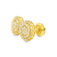 10K White Gold Diamond Round Cluster Stud Earrings 0.50 CTW | Jewelry Palace