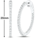 10K White Gold 0.50 CTW Inside-Out Diamond Hoop Earrings | Jewelry Palace