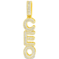 10K Yellow Gold Diamond Vertical CEO Pendant 1.30 ctw