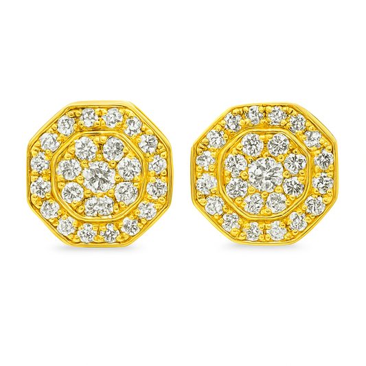10K Yellow Gold Diamond Stud Earrings | 0.19 CTW | Jewelry Palace