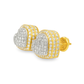 10K Yellow Gold Diamond Heart-Shaped Earrings 0.73 CTW | Jewelry Palace