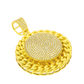 10K Yellow Gold Diamond Pendant with Cuban Border 1.00 ctw