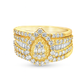 10K Yellow Gold Pear Cut Diamond 3-Piece Bridal Ring Set 2.0 CTW