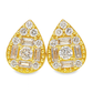 10K Yellow Gold Diamond Pear-Shaped Earrings 0.60 CTW | Jewelry Palace