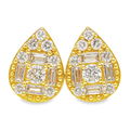 10K Yellow Gold Diamond Pear-Shaped Earrings 0.60 CTW | Jewelry Palace