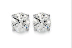 IGI F/VS 2 Ct Round Lab Created Grown Diamond Earrings Real 14K White Gold Screw