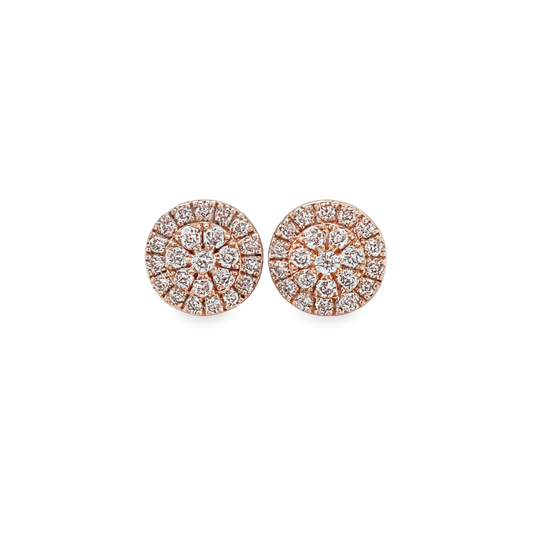 10K Rose Gold 0.25 ctw Diamond Earrings | Round Cut | Jewelry Palace