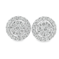 10K White Gold 0.25 ctw Diamond Halo Set Earrings | Elegant Studs | Jewelry Palace