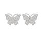 10K White Gold 0.29 ctw Diamond Butterfly Earrings | Elegant Studs | Jewelry Palace