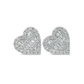 10K White Gold 0.39 ctw Diamond Heart-Shaped Earrings | Baguette & Round Cut | Jewelry Palace