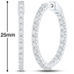 10K White Gold 1.00 CTW Inside-Out Diamond Hoop Earrings | Jewelry Palace