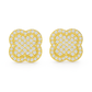 10K Yellow Gold 0.26 ctw Diamond Clover Earrings | Round Cut | Jewelry Palace