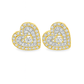 10K Yellow Gold 0.28 ctw Diamond Heart-Shaped Earrings | Elegant Studs | Jewelry Palace