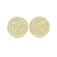 10K Yellow Gold 0.50 ctw Diamond Earrings | Round & Baguette | Jewelry Palace