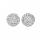 10K Yellow Gold 0.63 ctw Diamond Earrings | Round & Baguette | Jewelry Palace