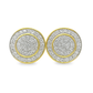 10K Yellow Gold Circle Layered Diamond Stud Earrings – 1/3 CTW | Jewelry Palace