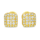 10K Yellow Gold Diamond Square Earrings – 0.21 CTW Baguette & Round Design | Jewelry Palace