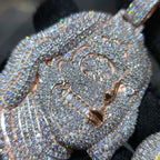 Benjamin Two Face Pendant VVS Moissanite 925 Silver Iced Hip Hop Tennis Necklace