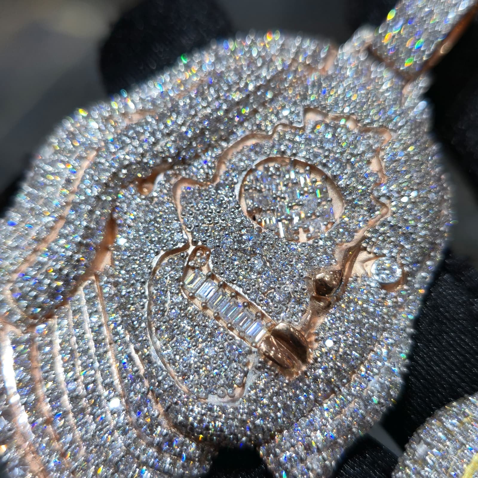 Benjamin Two Face Pendant VVS Moissanite 925 Silver Iced Hip Hop Tennis Necklace