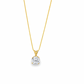 1.00 E VVS1 ROUND CUT LAB-CREATED DIAMOND SOLITAIRE PENDANT 14k WG AND YG