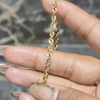 10K Yellow Gold Rope Bracelet 8.5" 3mm 1.94g Real Gold Diamond Cut Twist Link