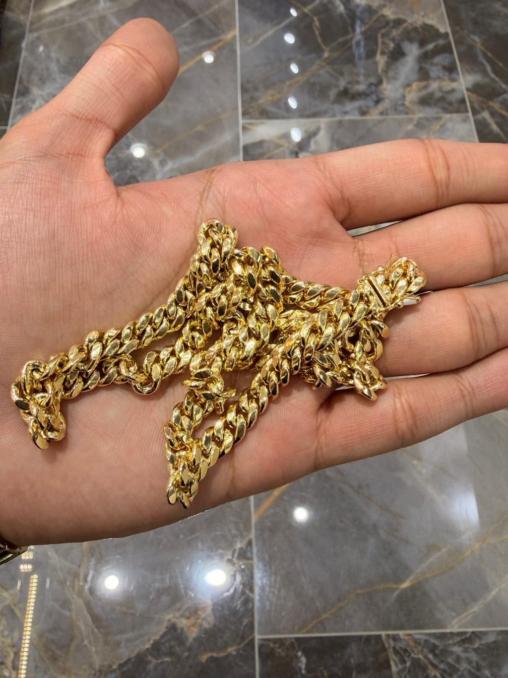 10K Yellow Gold 8mm Miami Cuban Link Necklace Chain or Bracelet, 20"-26"