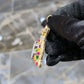 10K Gold Diamond Royal Money Bag Pendant 2.00ctw Multi-Color Gemstone 2 Inch