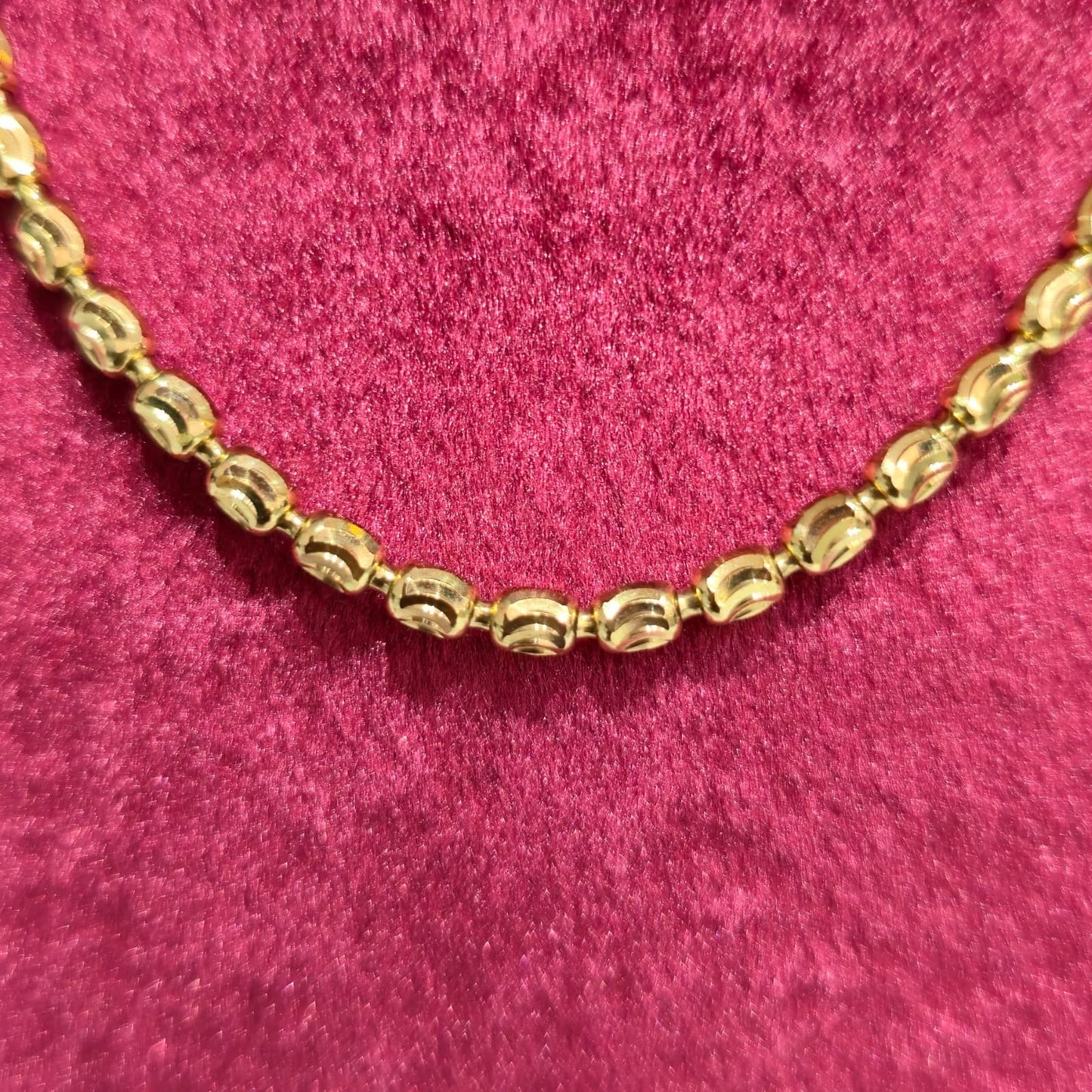 10K Gold 3mm Ball Beaded Chain (Solid Links) 18"-20"