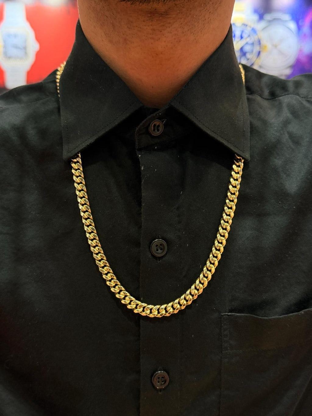 10K Yellow Gold 8mm Miami Cuban Link Necklace Chain or Bracelet, 20"-26"