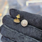 Diamond Earring Studs 10KT Gold 0.62 CTW Natural Baguette Round