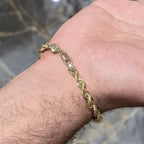 10K Gold Rope Chain Bracelet 5.5mm 8 Inch Solid Yellow Gold Men Women