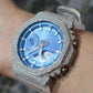 Casio G-Shock S2100  Iced Out Natural Diamond Watch 5CT | Blue Dial Clear Band
