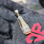 10KT Gold Diamond Barber Trimmer Pendant 0.50ctw Stylist Charm 1.5 Inch