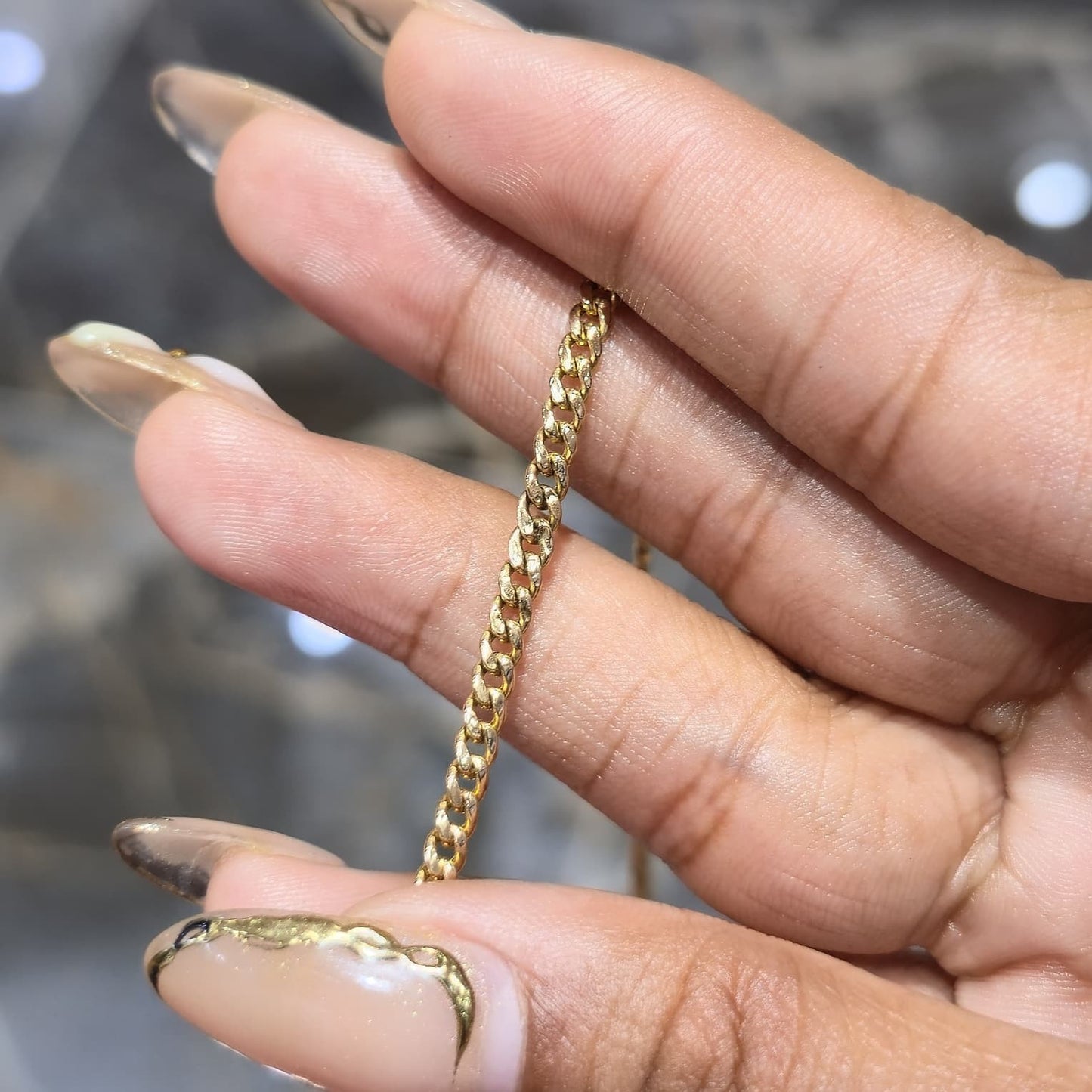 3mm Miami Cuban Link Bracelet 10K Yellow Gold 8" Real Gold Lobster Clasp Unisex