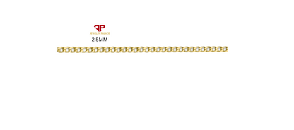 10K Yellow Gold Solid 2mm-6.5mm Curb Cuban Chain Link Necklace Bracelet 7"- 26"