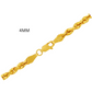 10K Yellow Gold 1mm-4mm Laser Diamond Cut Rope Chain Necklace Men Women 16"- 30"
