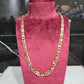 14K Solid Gold Tri Color Valentino Chain Necklace 22 inch 5mm Women