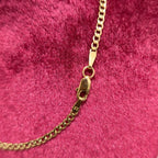 10K Yellow Gold 2mm Curb Cuban Chain Link Necklace 18"