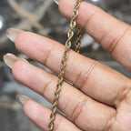 10K Yellow Gold Rope Bracelet 8.5" 3mm 1.94g Real Gold Diamond Cut Twist Link