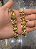 10K Yellow Gold 8mm Miami Cuban Link Necklace Chain or Bracelet, 20"-26"