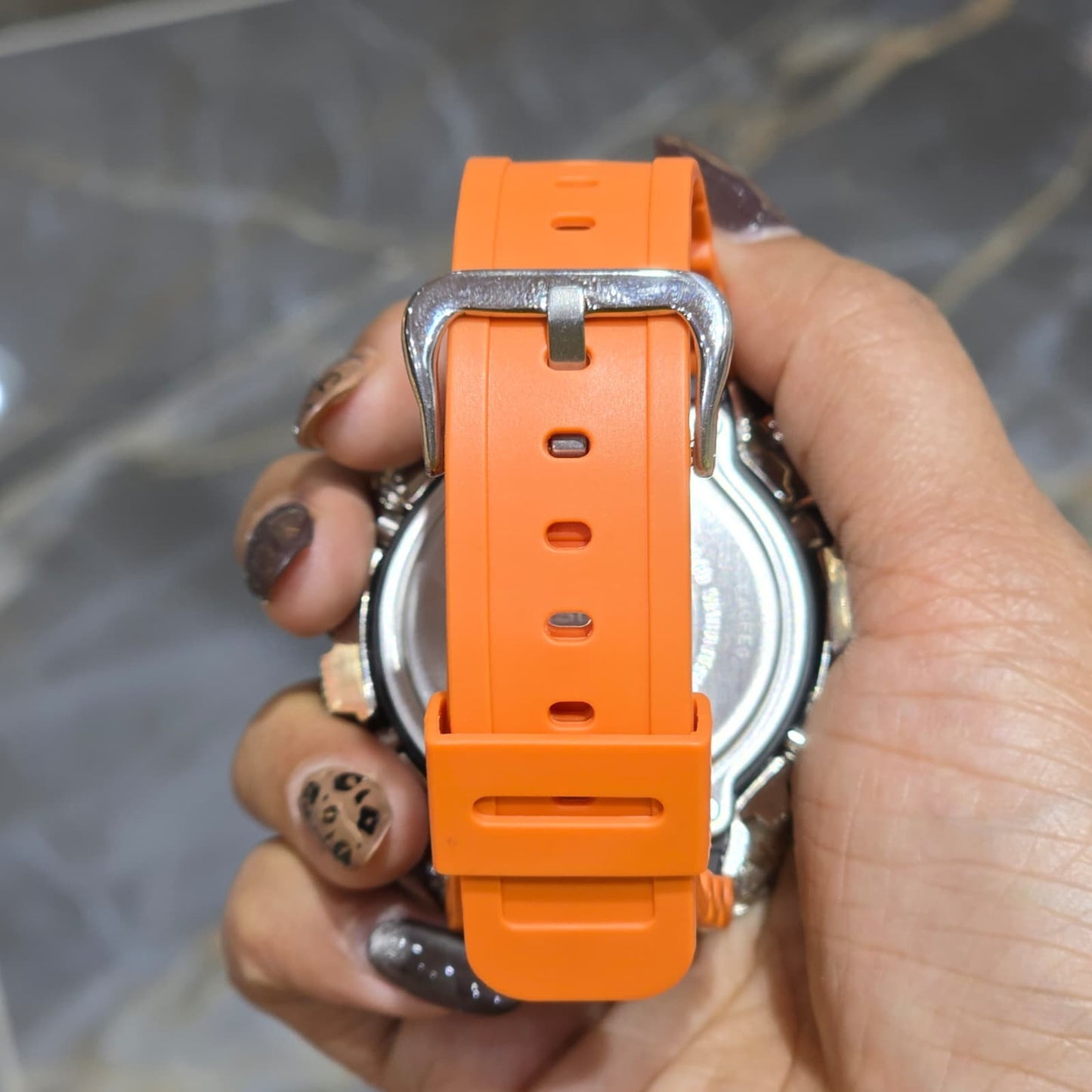 Dragon Edition G-shock  Watch With Natural Diamond and Orange Strap