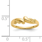 14k Yellow Gold Polished Swirl Dome
