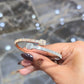 1.38 CT Real Diamond Bangle Bracelet Rectangular Halo Baguette 5MM 7” Solid Gold