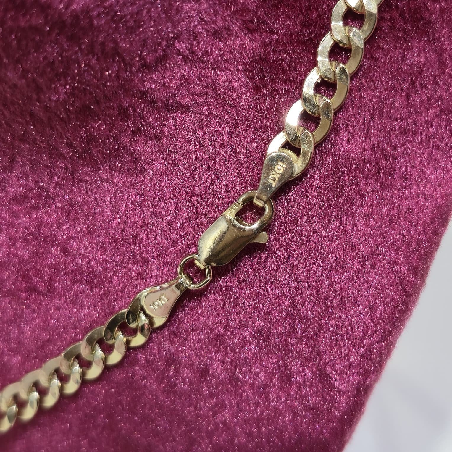 Real 10K Gold Cuban Curb Chain 4mm 20" w/ Basketball Pendant Charm Combo DEAL