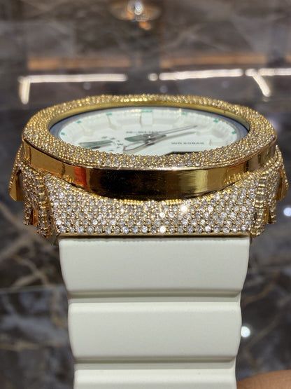 Casio G-Shock S2100  Iced Out Natural Diamond Watch 5CT