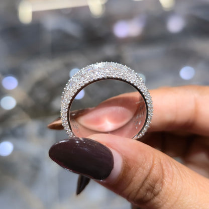 10K Lab Grown Diamond Men's Ring 4.61CTW Baguette Pavé-Channel Set “Rivers” | JP