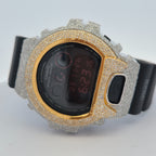Casio G-Shock 6900 TwoTone Iced Out Natural Diamond Watch 5CT